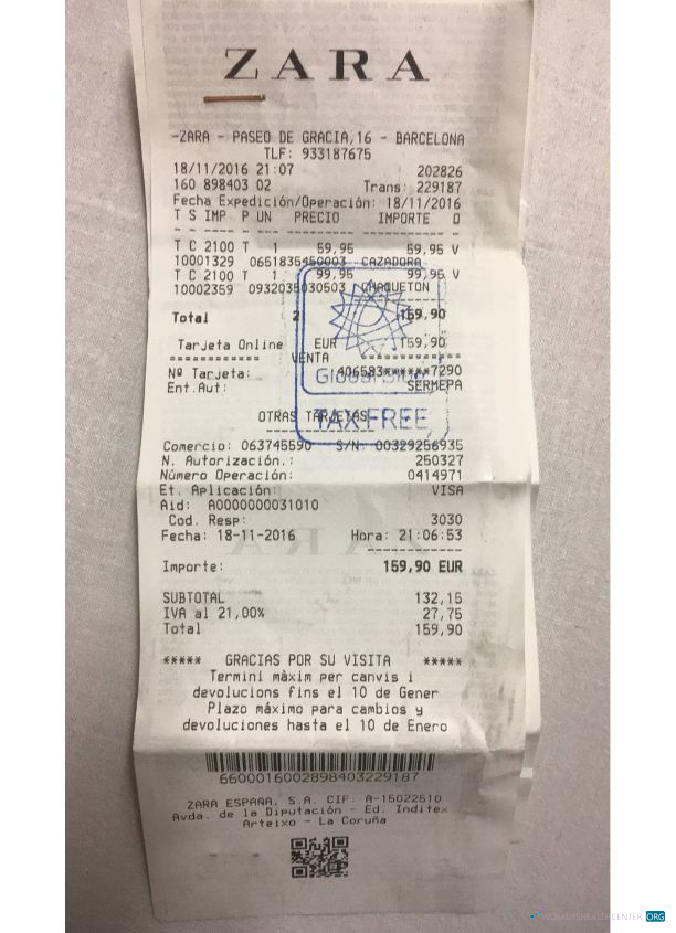 Download Zara store payment receipt Photoshop template